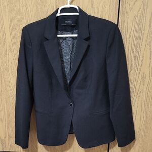 ZARA Collection Women's Black Fully Lined Blazer Suit Jacket Sz XL MADE IN SPAIN